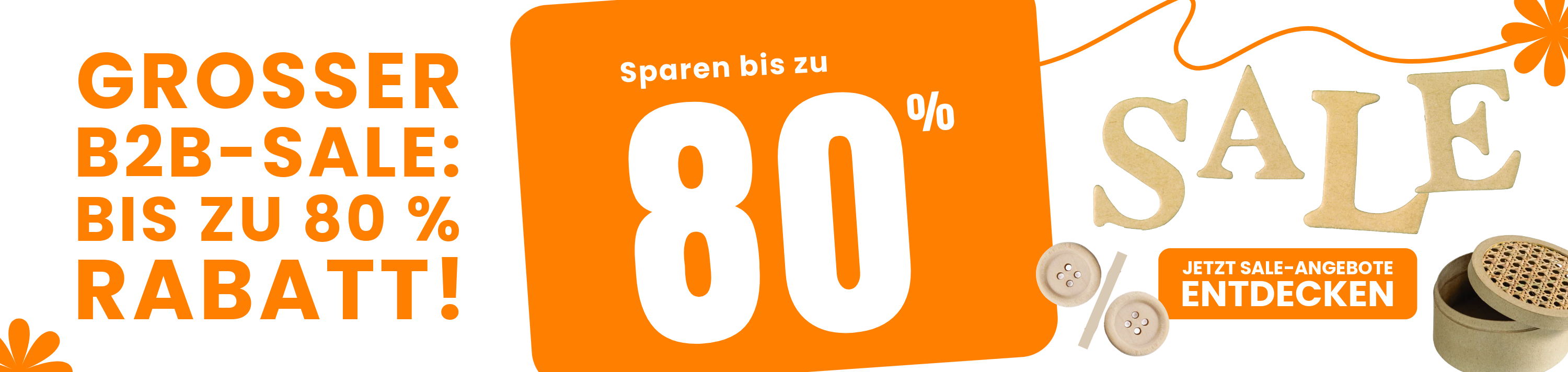 Großer B2B-Sale: Bis zu 80 % Rabatt!