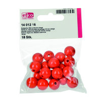 Holzperlen, 14 mm Bohr ø 3,0 mm, orange, 18 Stk.