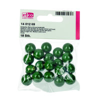 Holzperlen, 14 mm Bohr ø 3,0 mm, dunkelgrün, 18 Stk.