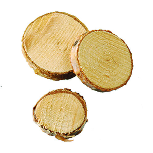 Holzscheiben  natur, 200 g ø 1-3 cm