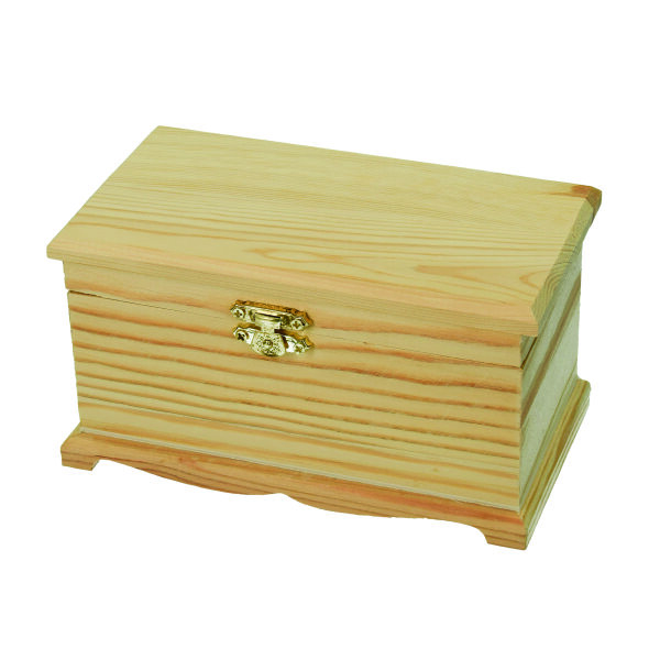 Holztruhe  roh 16 x 9 x 8,5 cm