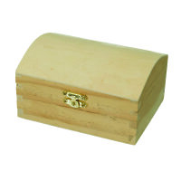 Holztruhe, mit Verschluss, roh 13,3 x 9,5 x 7 cm