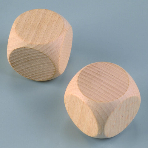 Holzwürfel, Buche, gebleicht 40 mm 10 St