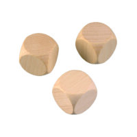 Holzwürfel aus Buche, gebleicht 3 St.