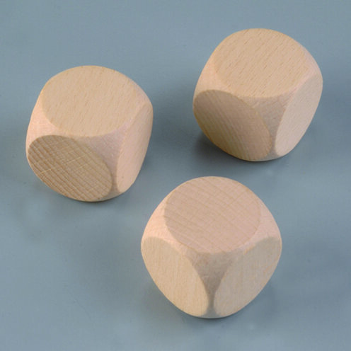 Holzwürfel, 100% FSC, gebleicht 30 mm 20 St.