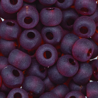 Indianerperlen, matt, transparent, braun, 17 g ø...