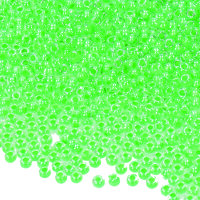 Indianerperlen irisierend  hellgrün, 17 g ø 2,6 mm