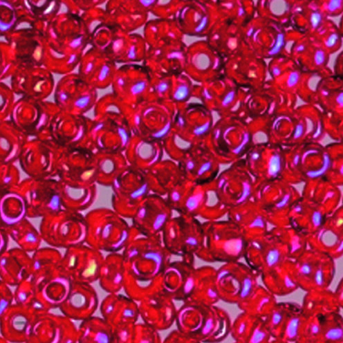 Indianerperlen irisierend  rot regenbogen 17 g
