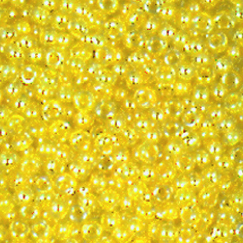 Indianerperlen irisierend  zartgelb, 17 g ø 2,6 mm