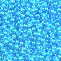 Indianerperlen irisierend  türkis, 17 g ø 2,6 mm