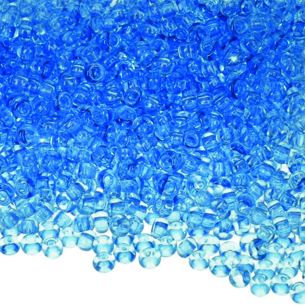 Indianerperlen irisierend  mittelblau, 17 g ø 2,6 mm