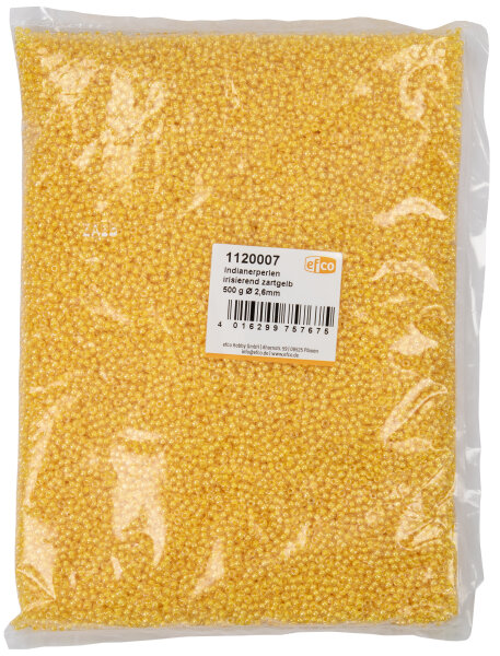 Indianerperlen irisierend  zartgelb, 500 g ø 2,6 mm