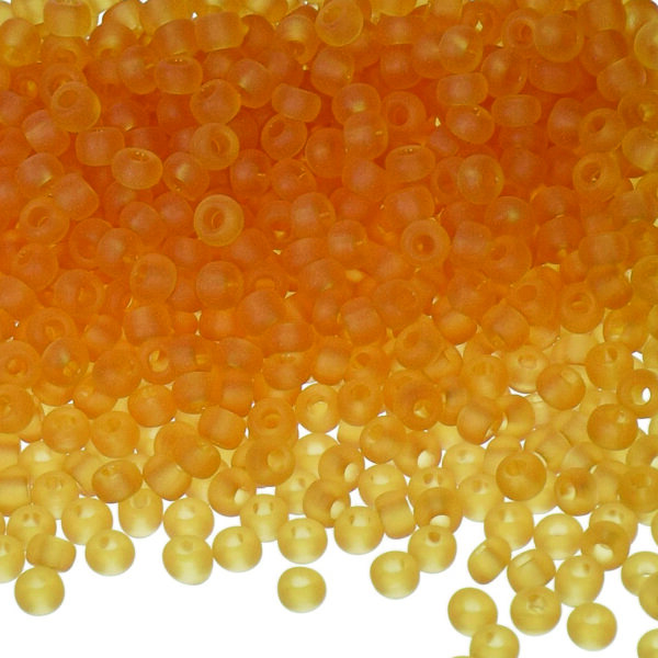 Indianerperlen matt transparent honig, 500 g ø 2,6 mm