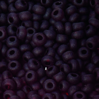 Indianerperlen matt transparent dunkelrot, 500 g ø 2,6 mm