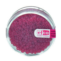 Indianerperlen matt transparen  rot, 17 g ø 2,6 mm