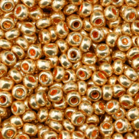 Indianerperlen metallic  rotgold, 17 g ø 2,6 mm