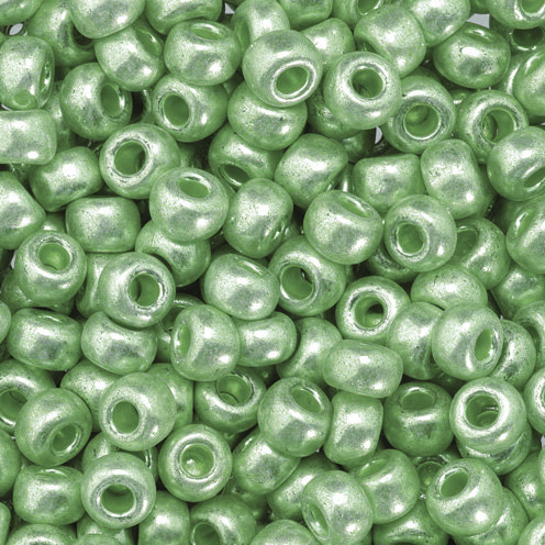 Indianerperlen metallic  dunkelsilber, 17 g ø 3,5 mm