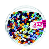 Indianerperlen opak  farbig sortiert, 17 g ø 2,6 mm