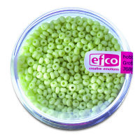 Indianerperlen opak  hellgrün pastell, 17 g ø 2,6 mm