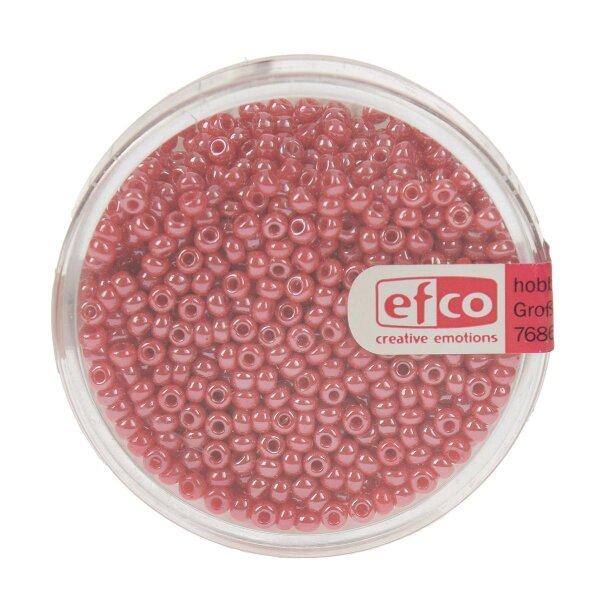 Indianerperlen opal  rot, 17 g ø 2,6 mm