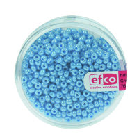 Indianerperlen opal  azurblau, 17 g ø 2,6 mm