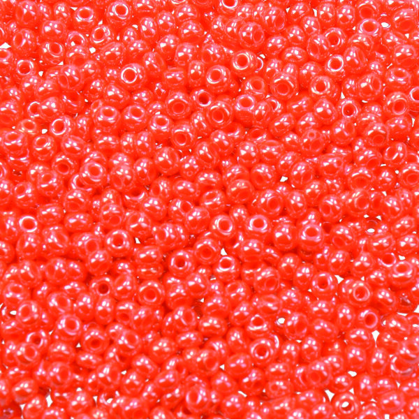 Indianerperlen opal  orange, 17 g ø 2,6 mm