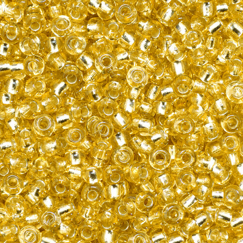 Indianerperlen Silbereinzug  gold 17 g