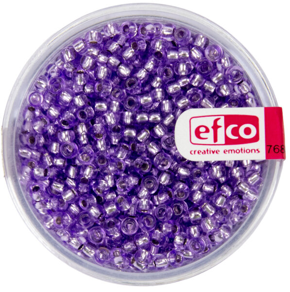 Indianerperlen Silbereinzug  violett, 17 g ø 2,6 mm