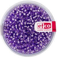 Indianerperlen Silbereinzug  violett, 17 g ø 2,6 mm