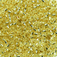 Indianerperlen Silbereinzug  Goldeinzug, 17 g ø 3,5 mm