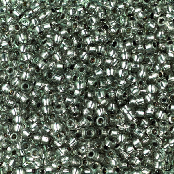 Indianerperlen Silbereinzug  grau, 17 g ø 2,6 mm