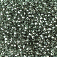 Indianerperlen Silbereinzug  grau, 17 g ø 2,6 mm