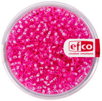 Indianerperlen Silbereinzug  rosa, 17 g ø 2,6 mm
