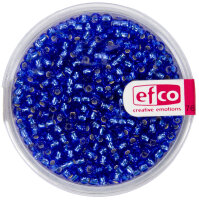 Indianerperlen Silbereinzug  blau, 17 g ø 2,6 mm