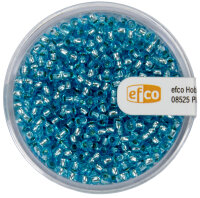 Indianerperlen Silbereinzug  azurblau, 17 g ø 2,6 mm