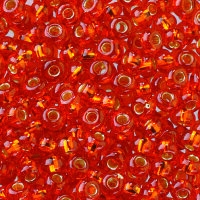 Indianerperlen Silbereinzug  mandarine, 17 g ø 2,6 mm
