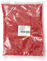 Indianerperlen Silbereinzug  rot, 500 g ø 2,6 mm