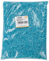 Indianerperlen Silbereinzug  azurblau, 500 g ø 2,6 mm