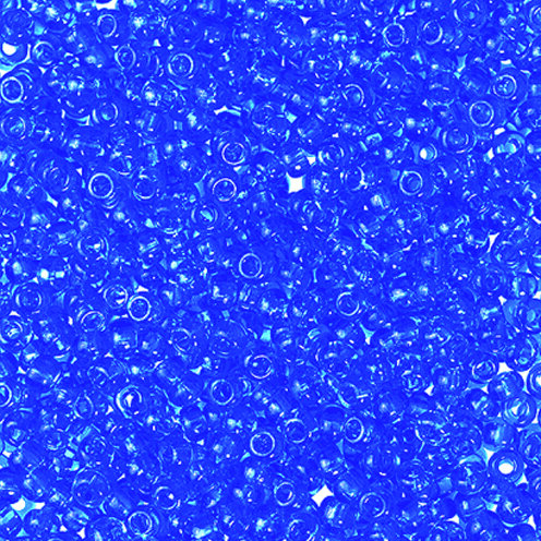 Indianerperlen transparent  blau, 500 g ø 2,6 mm