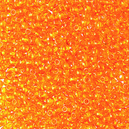 Indianerperlen transparent  dunkelgelb, 500 g ø 2,6 mm