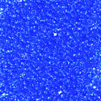 Indianerperlen transparent  blau, 17 g ø 3,5 mm