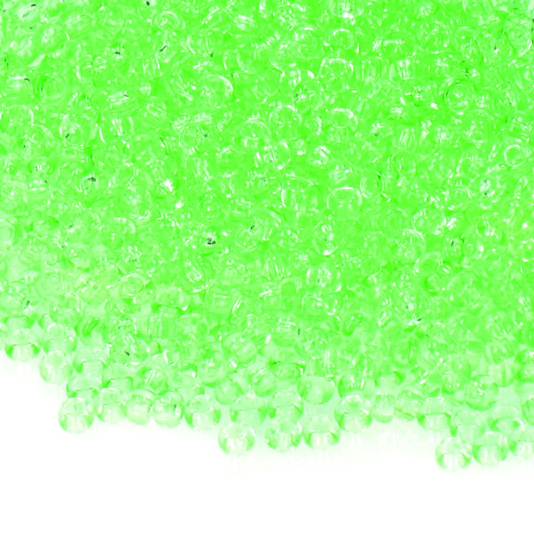 Indianerperlen transparent  lindgrün, 17 g ø 2,6 mm