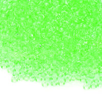 Indianerperlen transparent  lindgrün, 17 g ø 2,6 mm