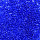 Indianerperlen transparent  royalblau, 17 g ø 2,6 mm