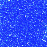 Indianerperlen transparent  blau, 17 g ø 2,6 mm