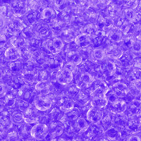 Indianerperlen transparent  violett, 500 g ø 2,6 mm