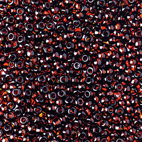 Indianerperlen transparent  dunkelbraun, 500 g ø 2,6 mm