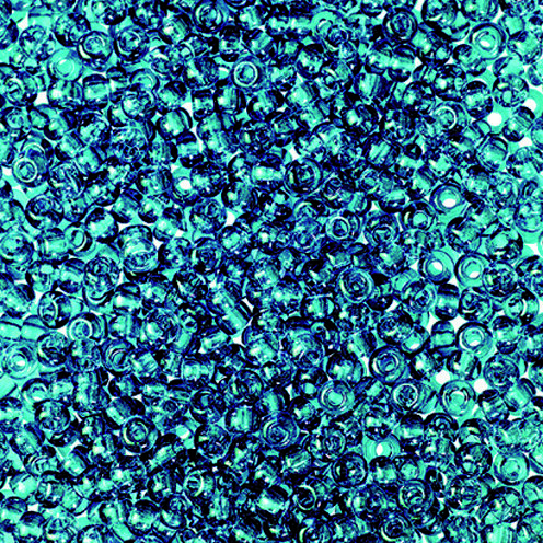 Indianerperlen transparent  türkis, 500 g ø 2,6 mm