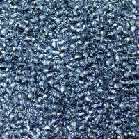 Indianerperlen transparent  grau, 500 g ø 2,6 mm