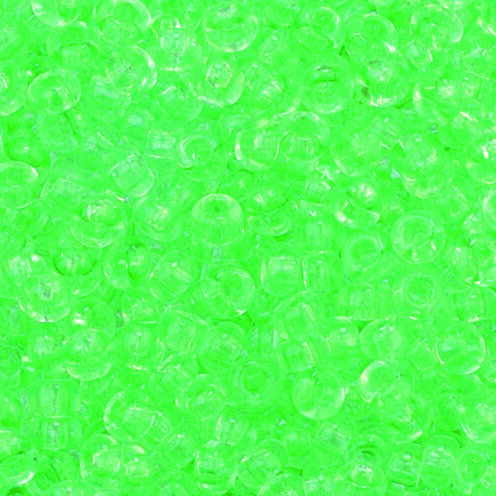 Indianerperlen transparent  lindgrün, 500 g ø 2,6 mm